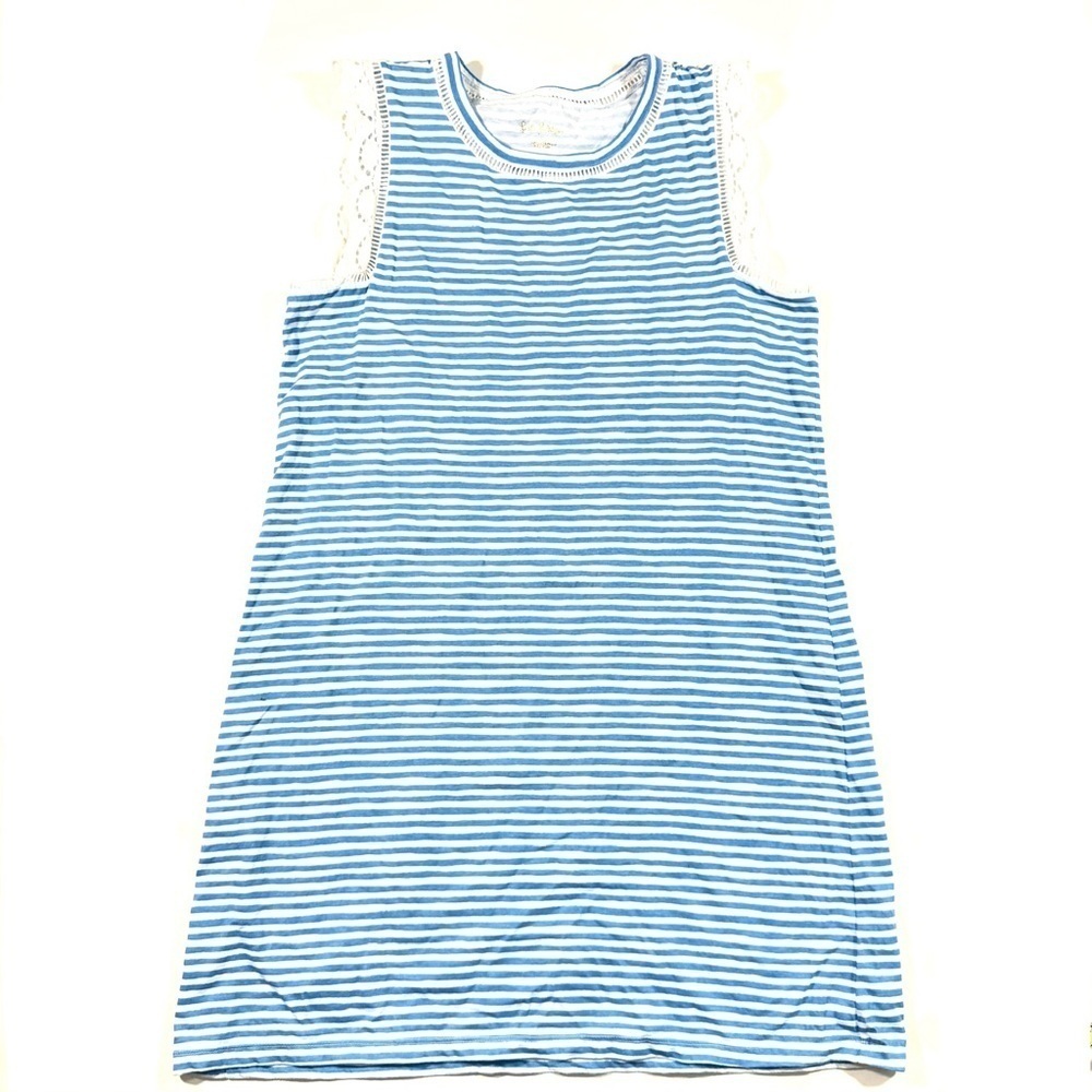 Lilly Pulitzer Agee Shirt Dress Blue White Stripe